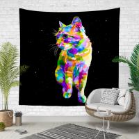 Evlium Colorful Cat Duvar Örtüsü