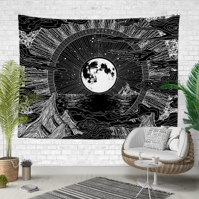 Evlium Siyah Moon Duvar Örtüsü