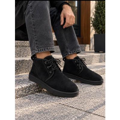 Ugg Siyah Hakiki Süet Deri Bilek Boy Bağcıklı Bot (Toz Torbası & Qr Kodlu Orijinal Kutulu)